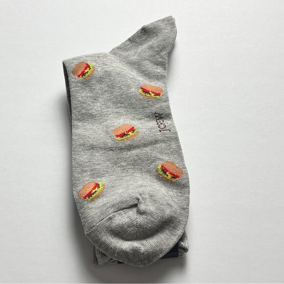 J.Crew   Theme Graphic Logo Sandwich  Design crew Style  Socks NWT - Picture 1 of 7